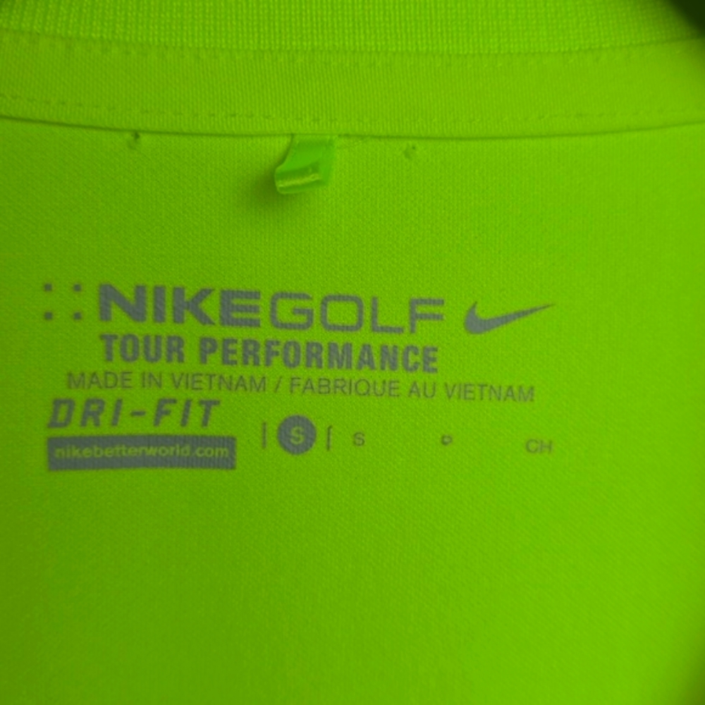 Wonen's Nike Neon Yellow Sleeveless Polo Tank Top - Picture 4 of 7